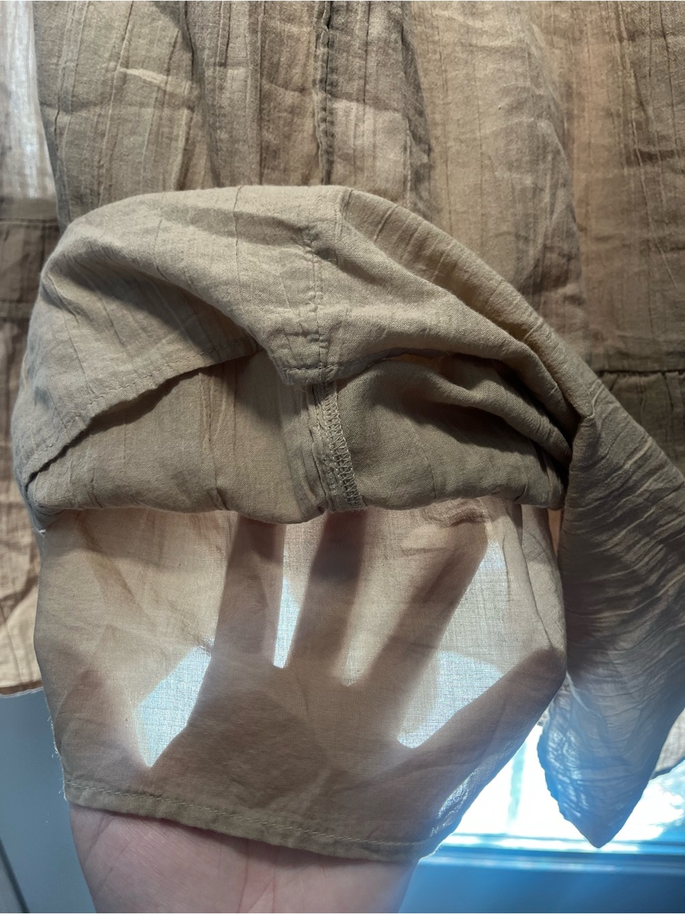 NWT Aerie Real Good Tiered Ruffle Midi Skirt XL Beige Tan 100% Cotton Boho - Picture 16 of 16